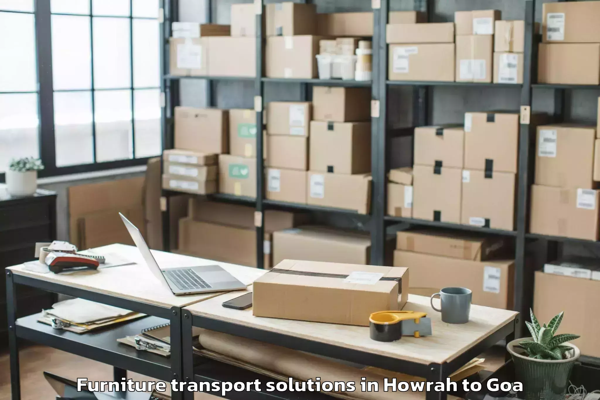 Reliable Howrah to Vagator Furniture Transport Solutions